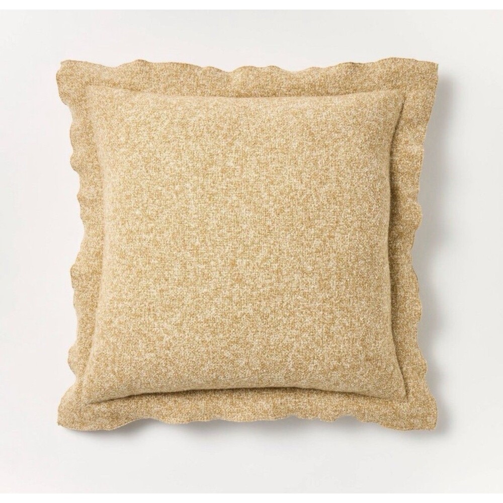 Threshold Studio McGee Oversized Heather Square Throw Pillow 24 X 24in Dark Tan